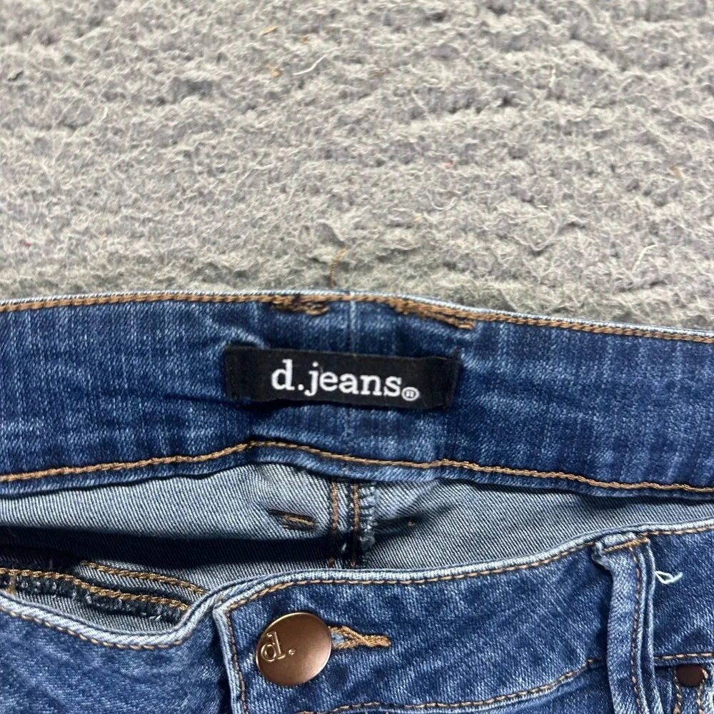 D. Jeans Womens 38x23 Blue Cotton Denim Capri Faded Streetwear Travel Stretch